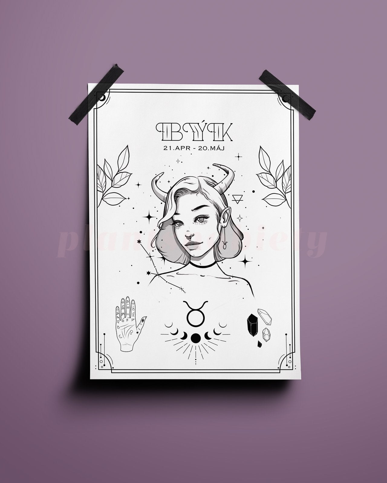 Taurus Wall Art Print - plantsnobiety