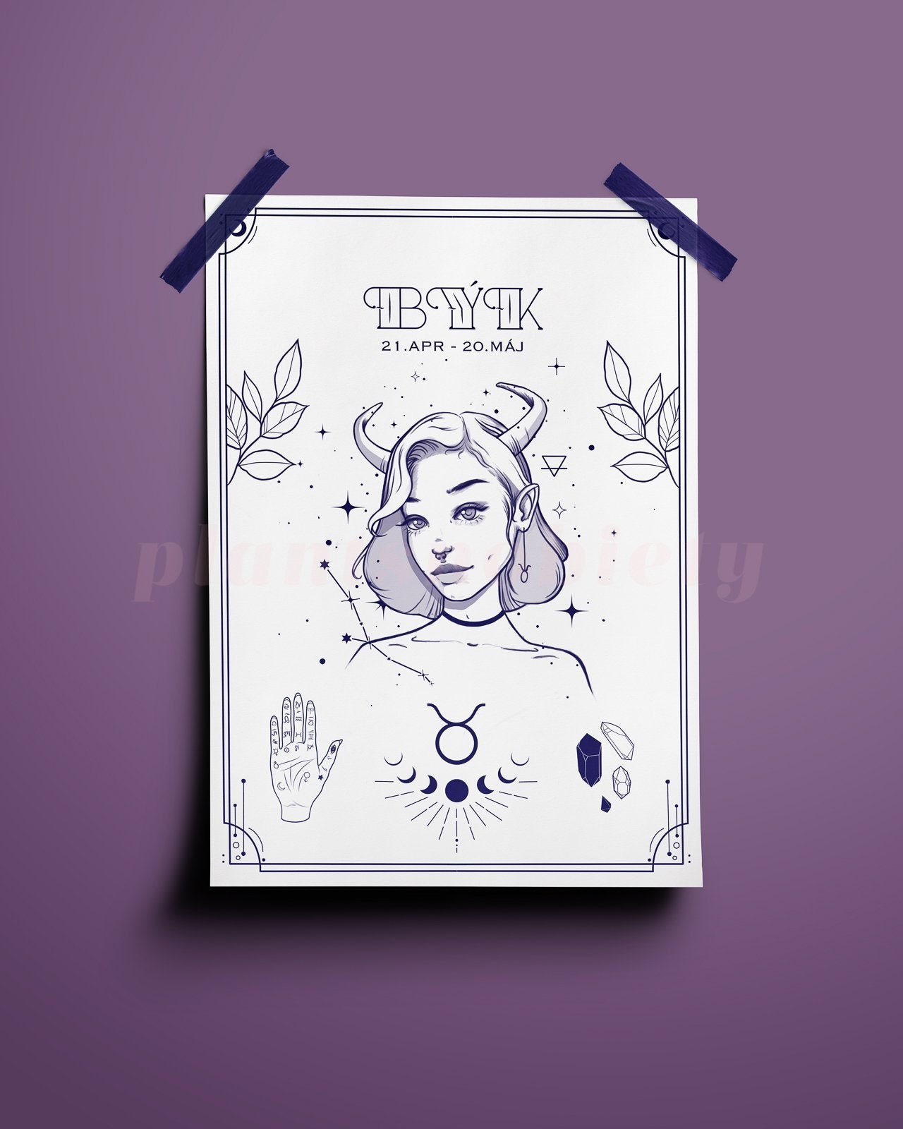 Taurus Wall Art Print - plantsnobiety