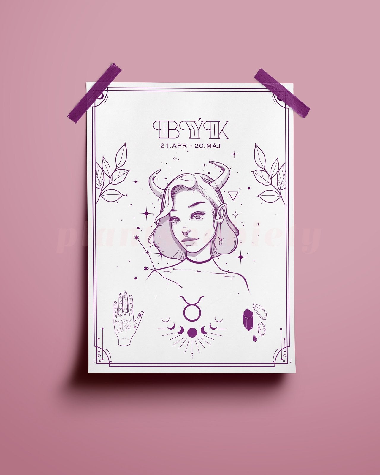 Taurus Wall Art Print - plantsnobiety