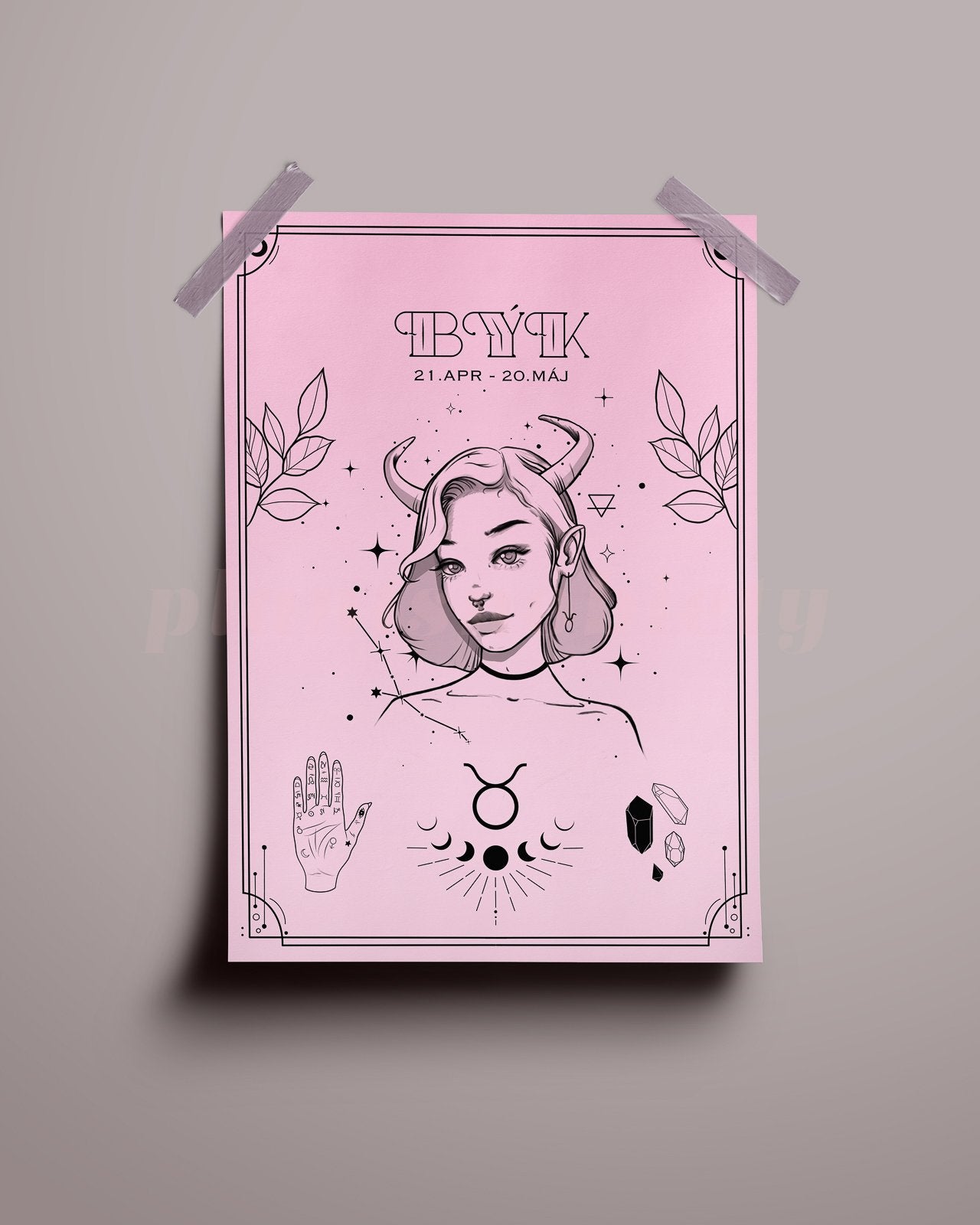 Taurus Wall Art Print - plantsnobiety