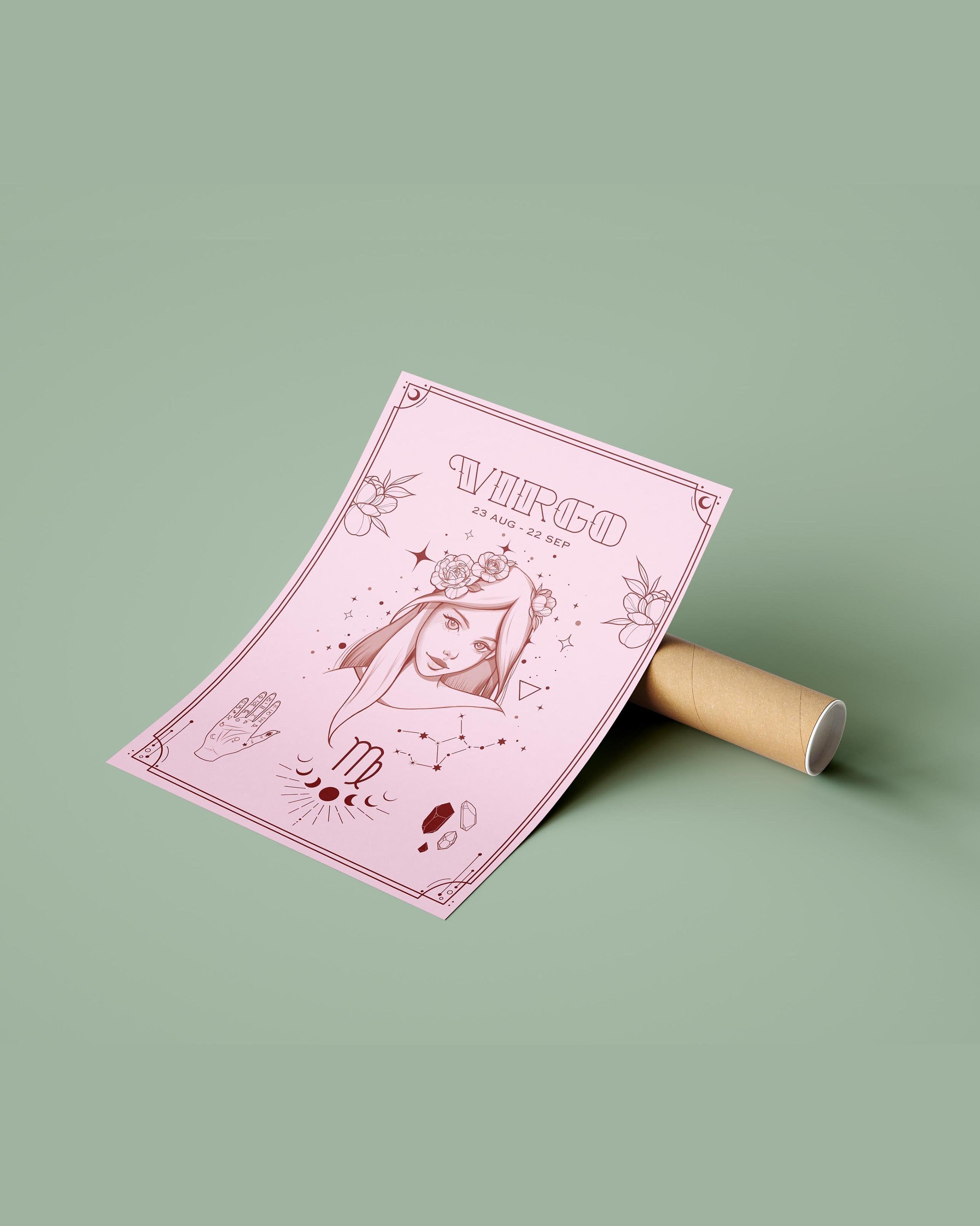 Virgo Wall Art Print - plantsnobiety