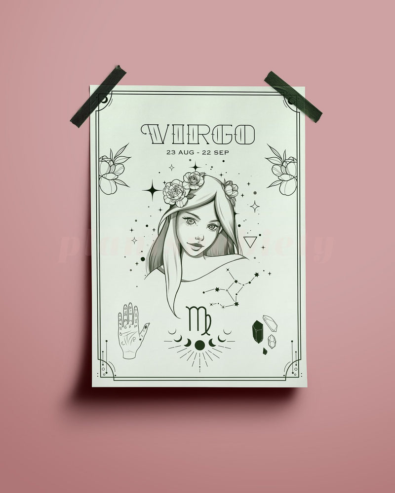 Virgo Wall Art Print - plantsnobiety