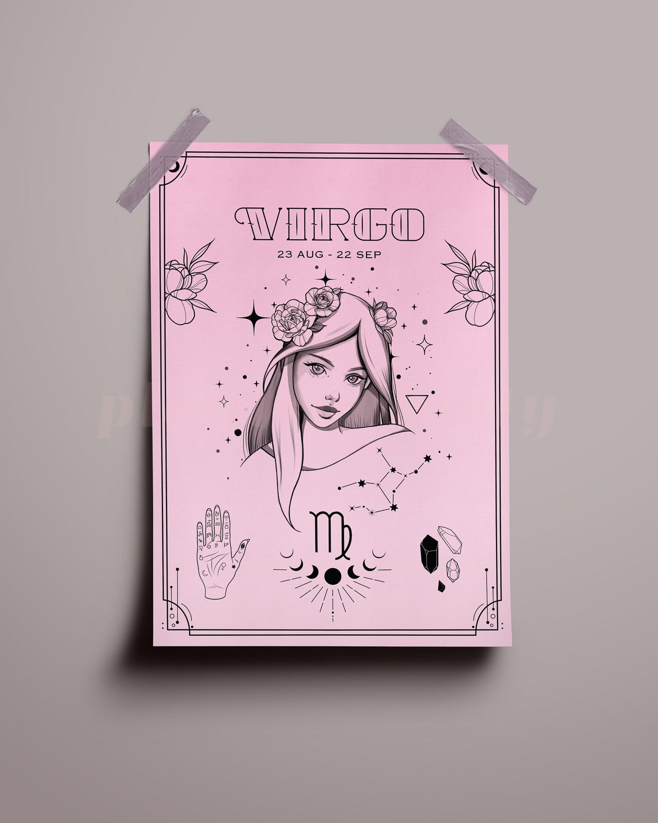 Virgo Wall Art Print - plantsnobiety