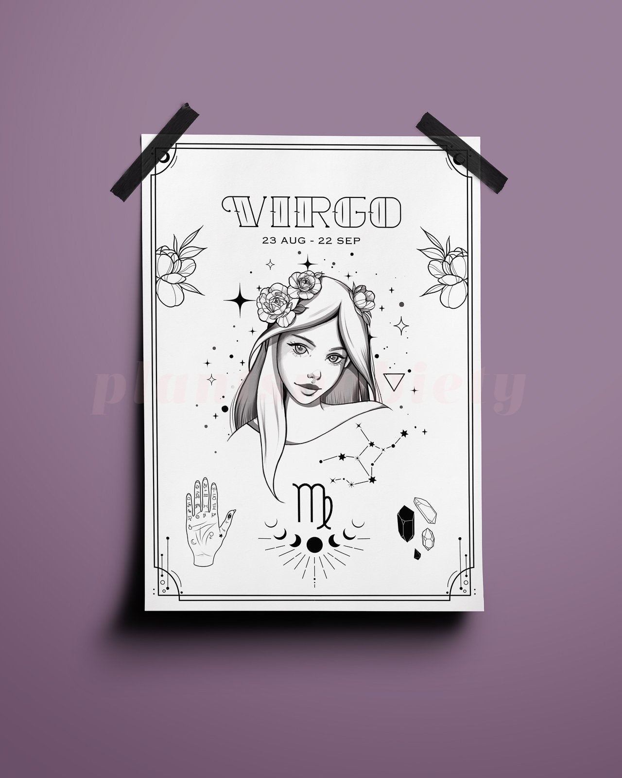 Virgo Wall Art Print - plantsnobiety