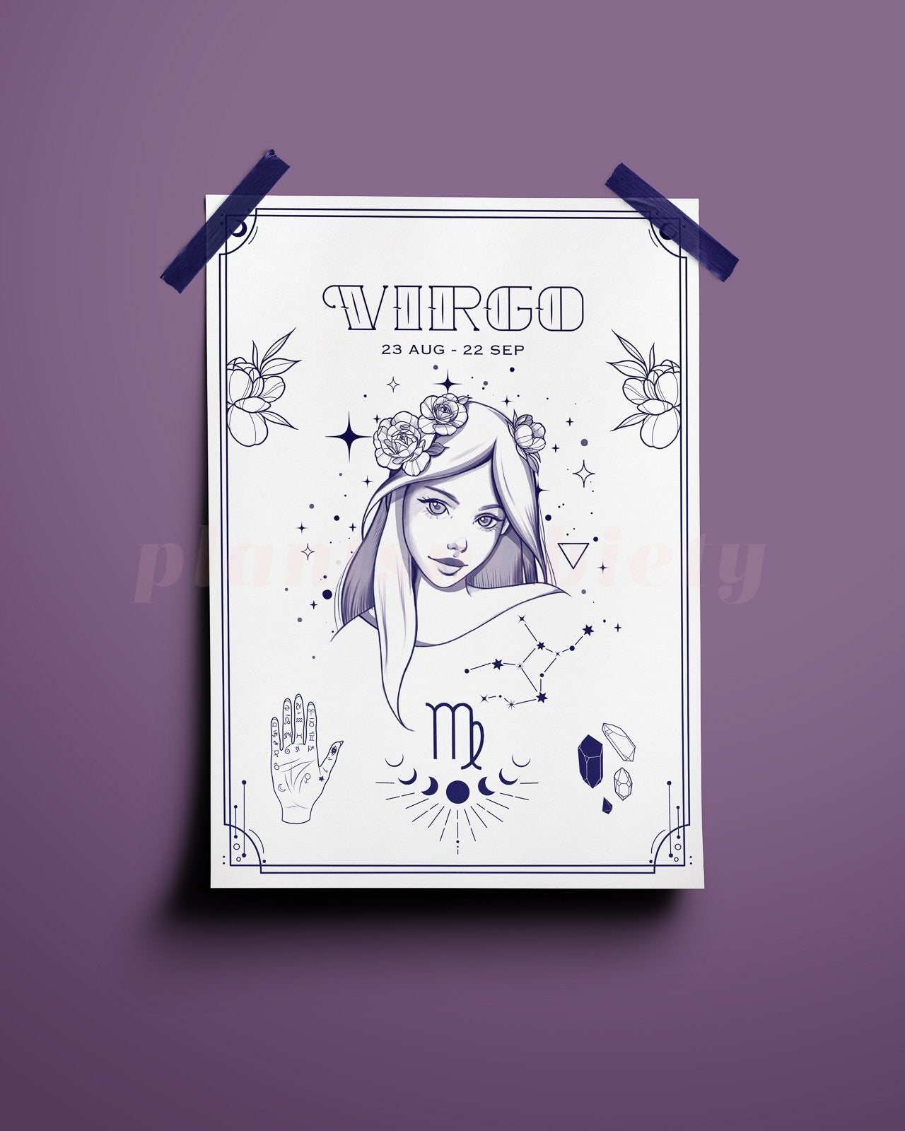 Virgo Wall Art Print - plantsnobiety