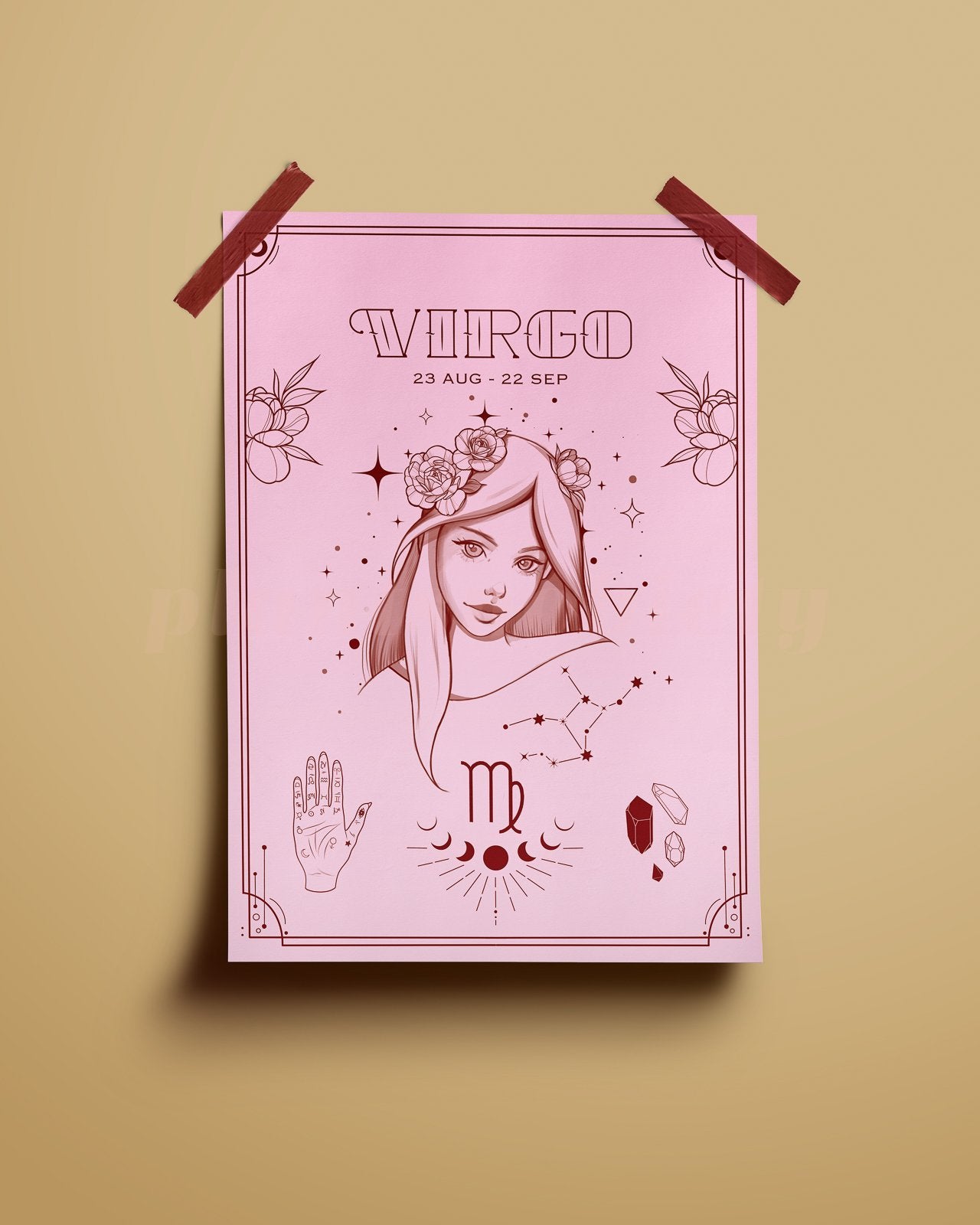 Virgo Wall Art Print - plantsnobiety