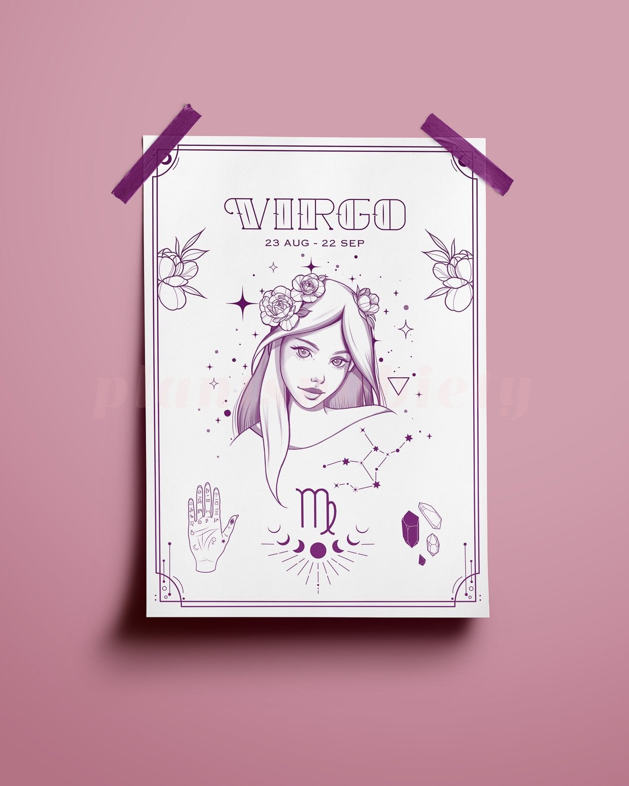 Virgo Wall Art Print - plantsnobiety