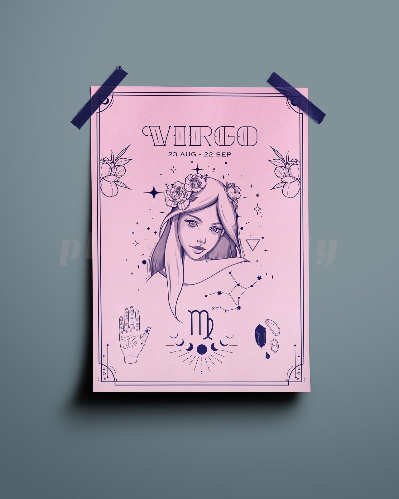 Virgo Wall Art Print - plantsnobiety