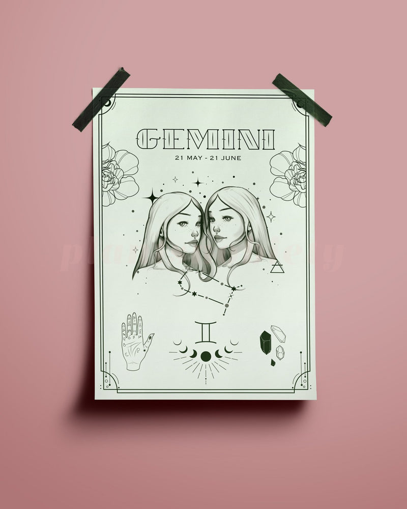 Gemini Wall Art Print - plantsnobiety