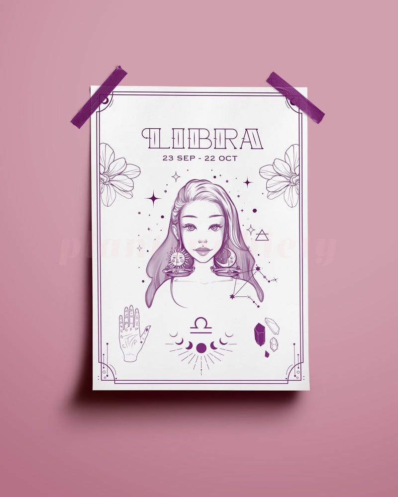 Libra Wall Art Print - plantsnobiety