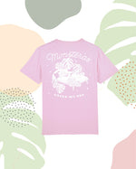 Monsteras Under My Bed Pink T-shirt - plantsnobiety