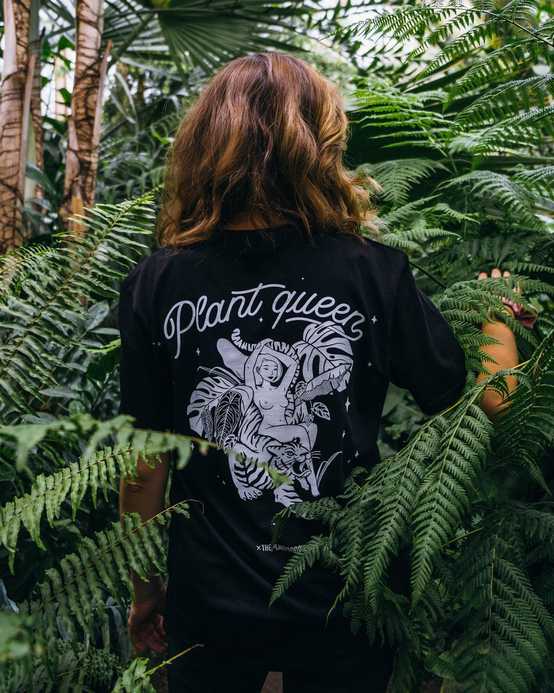 Plant queen Black T-shirt - plantsnobiety