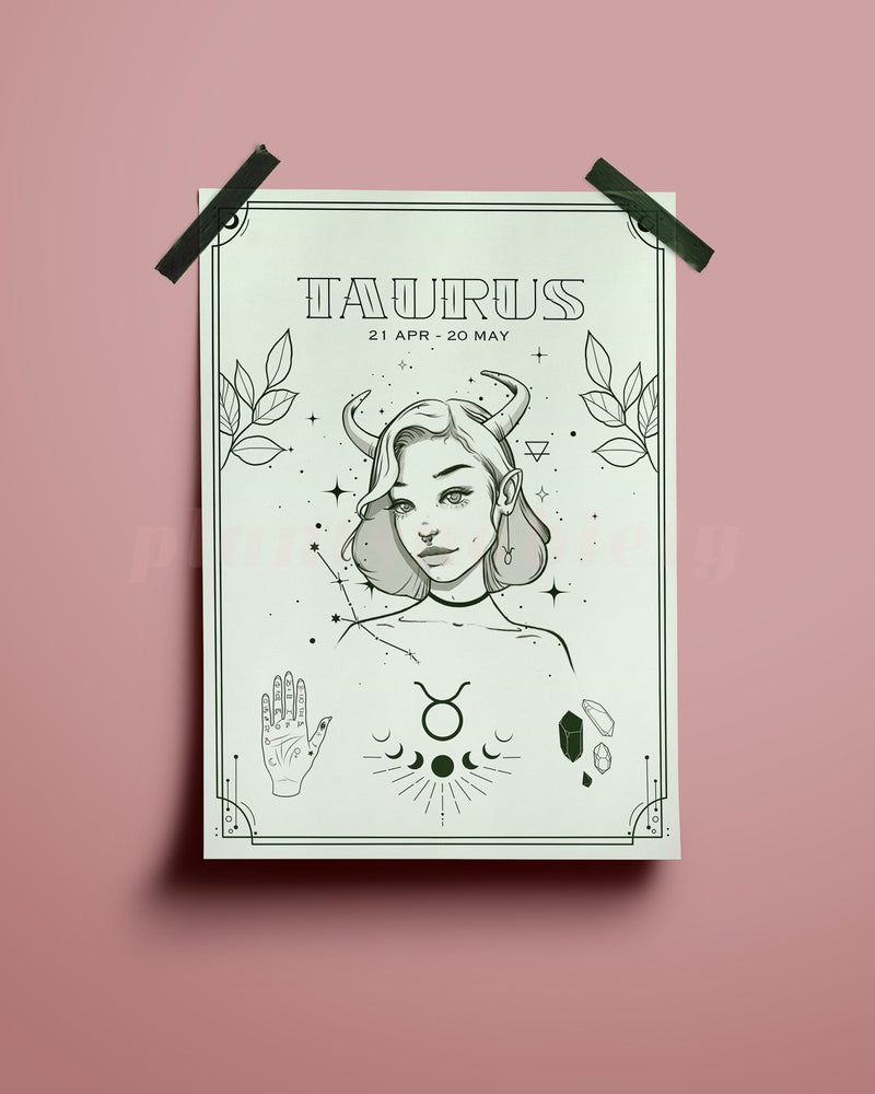 Taurus Wall Art Print - plantsnobiety
